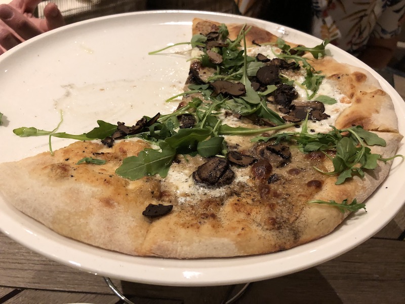 Truffle pizza, couldn't wait for photo - had waited long enough.