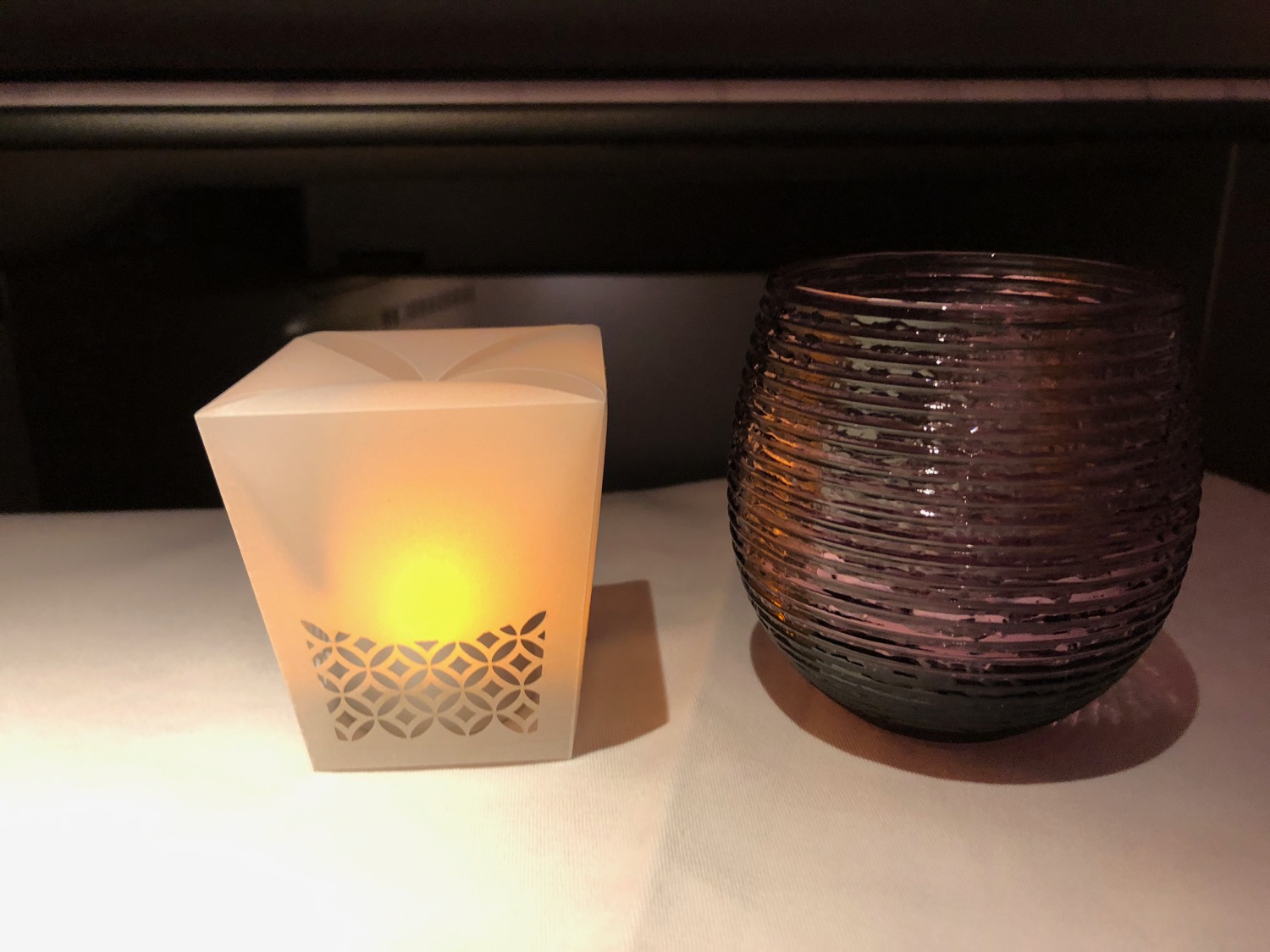 a candle and a candle holder