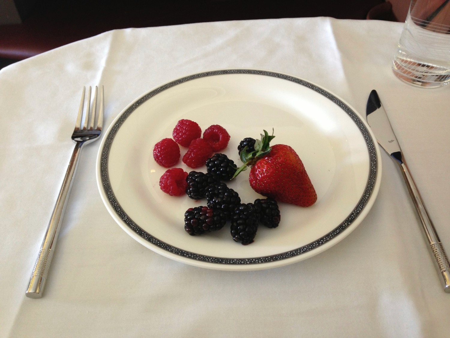 a plate of fruit and a fork