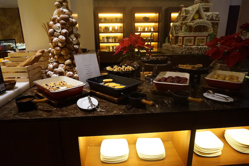 Pastry table, ready for Christmas