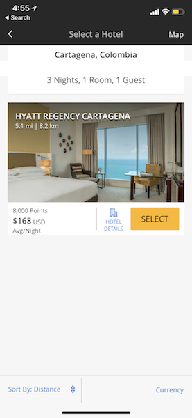 Cash rate from Hyatt Regency Cartagena