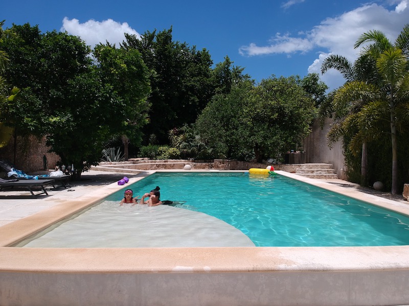 Every day we were at this lovely backyard pool