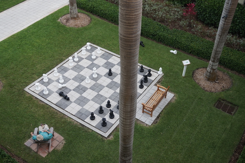 Huge, beach-style chess board
