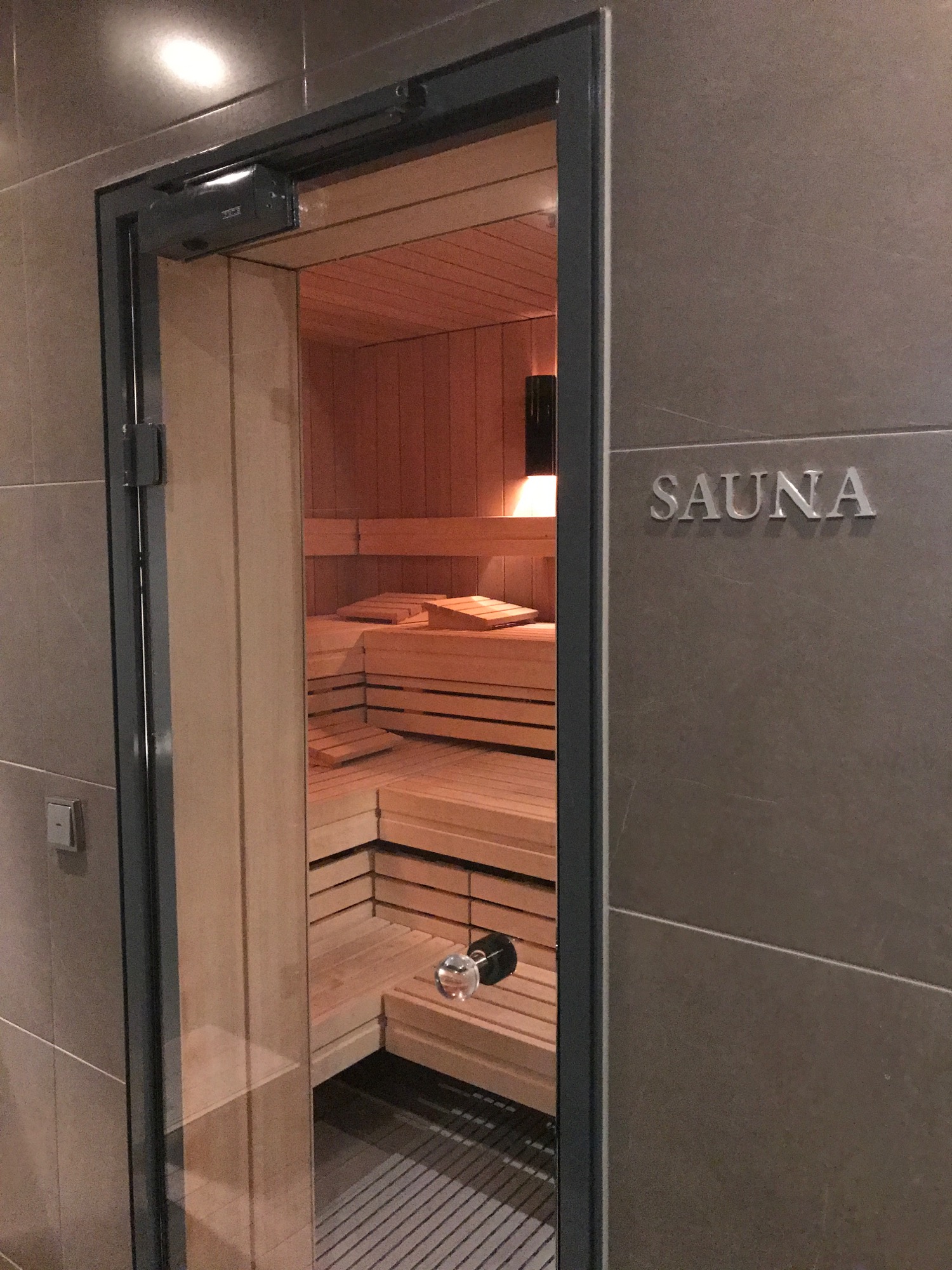 a door to a sauna