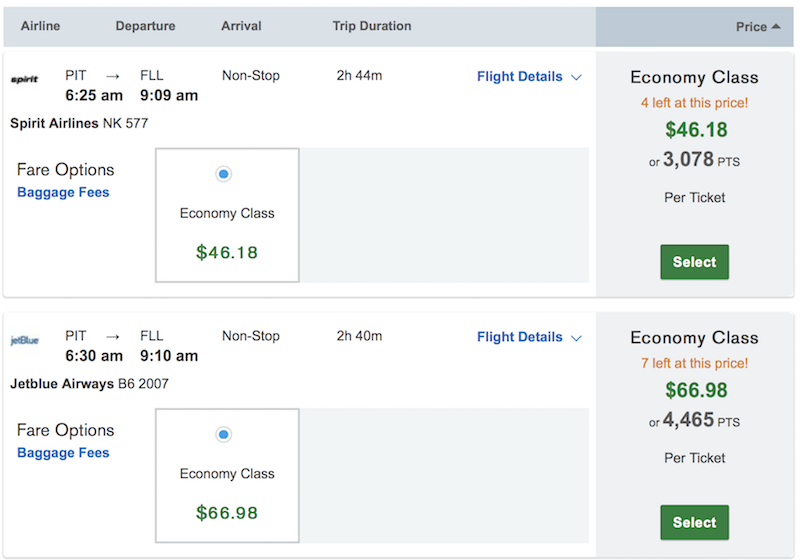 Booking through the Chase Portal is good, but not as good as through JetBlue