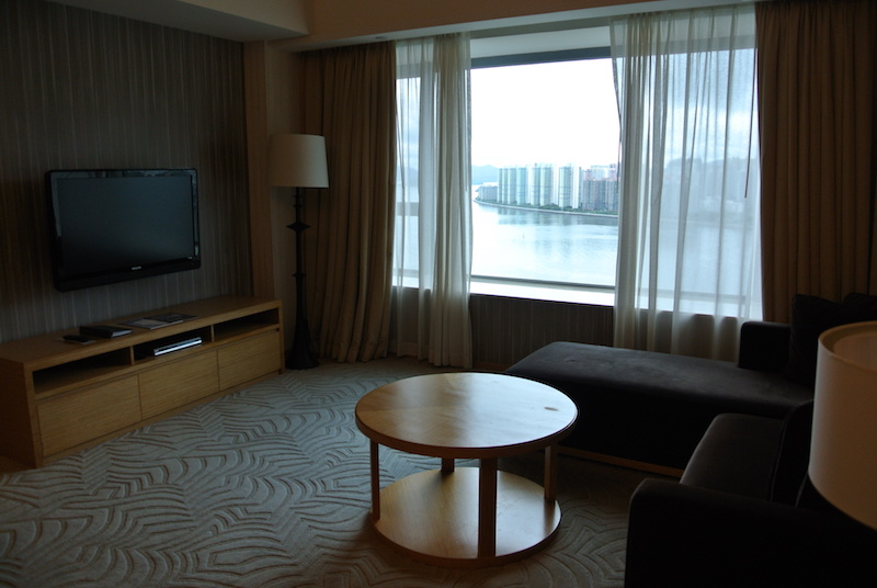 Living room, with harbor view