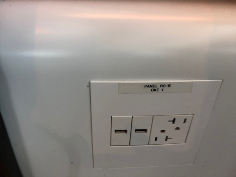 Outlets look like they accommodate two laptop chargers but they don't. 