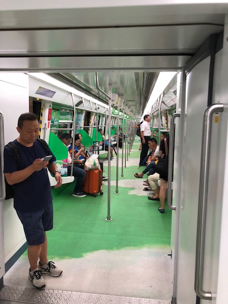 Shenzhen MTR's remarkably clean and under crowded subway