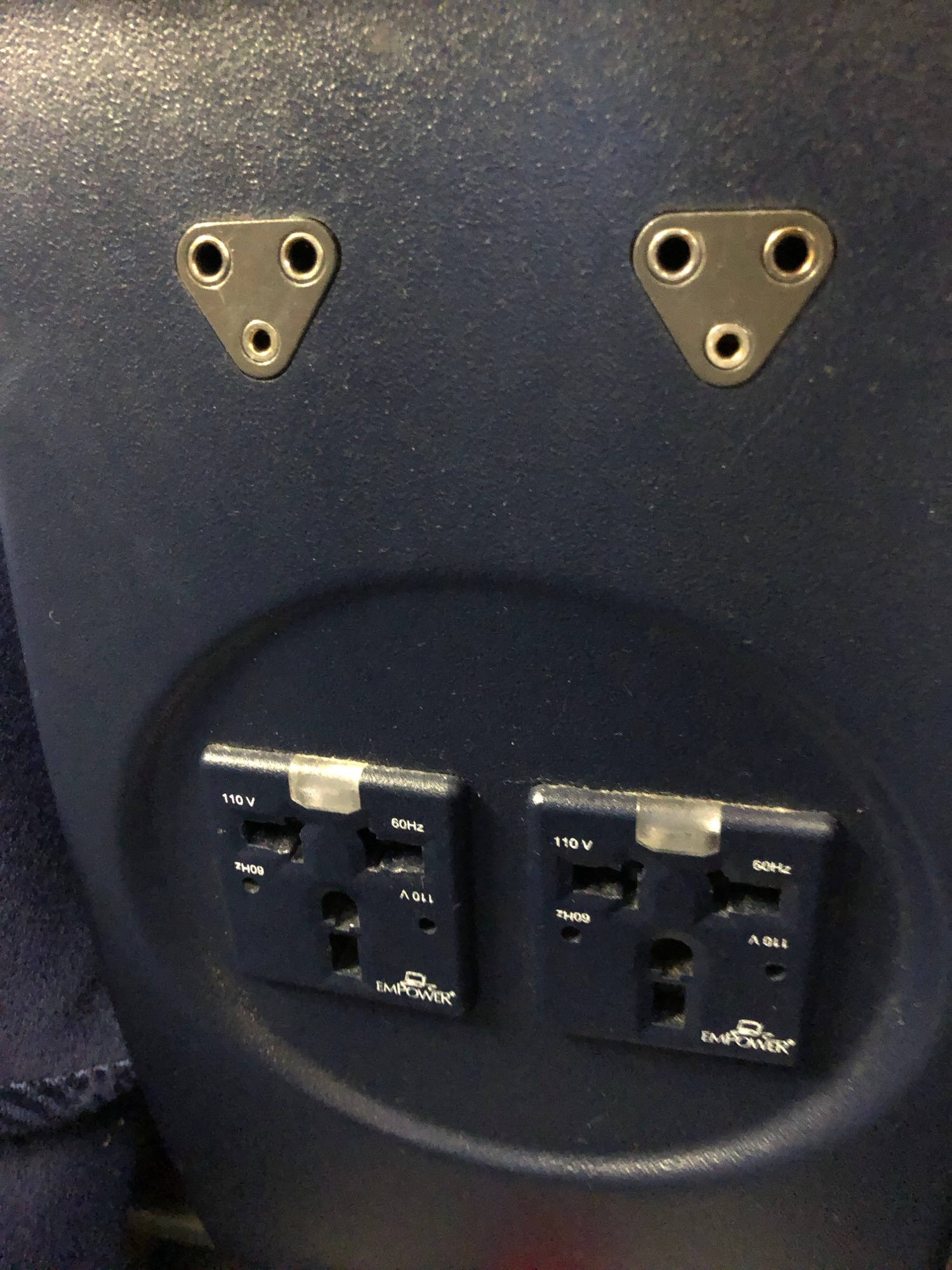 a close up of a wall outlet