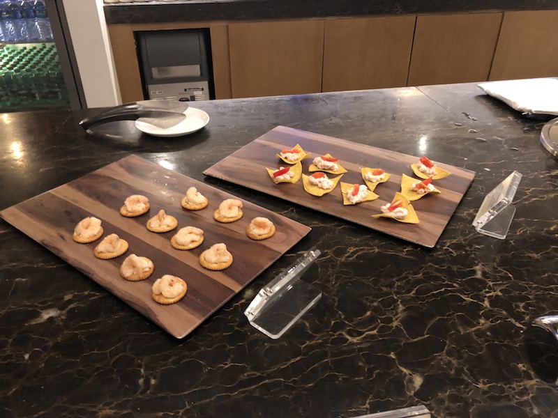Canapés before removal