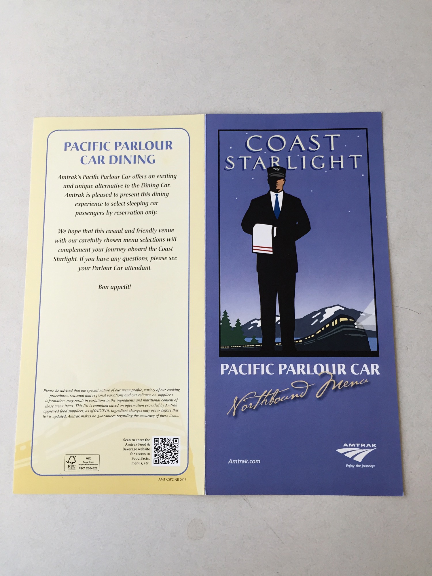 a brochure with a man in a suit