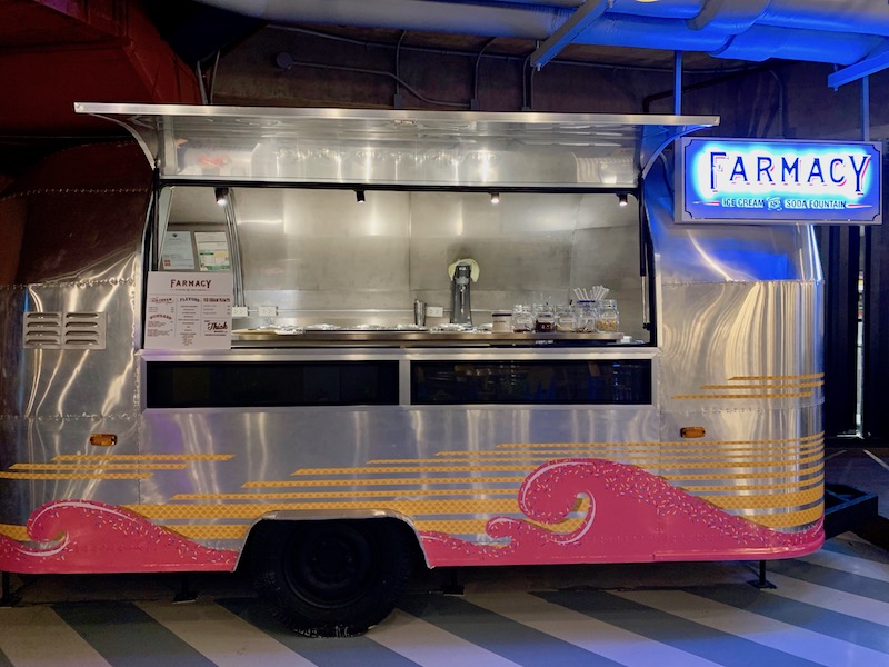 "Farmacy" ice cream food truck in the Garage