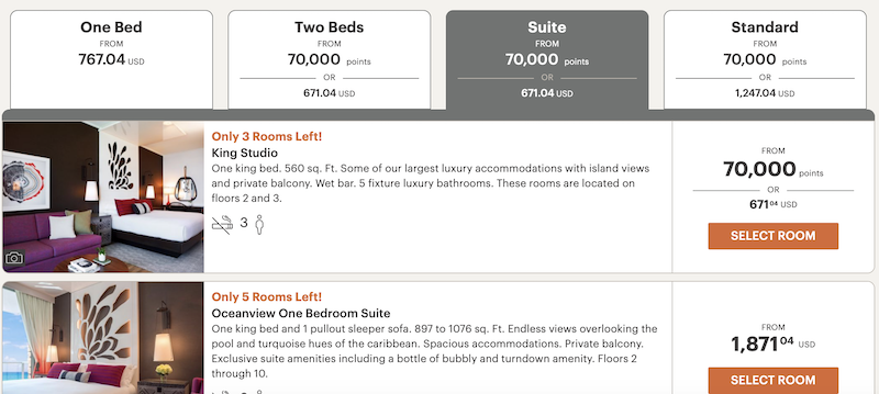 Entry-level prices for the Kimpton Seafire resort
