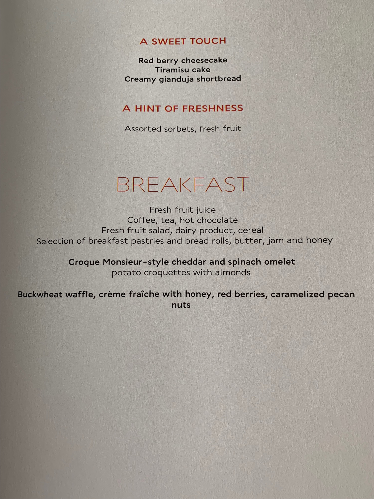 a menu of breakfast and coffee