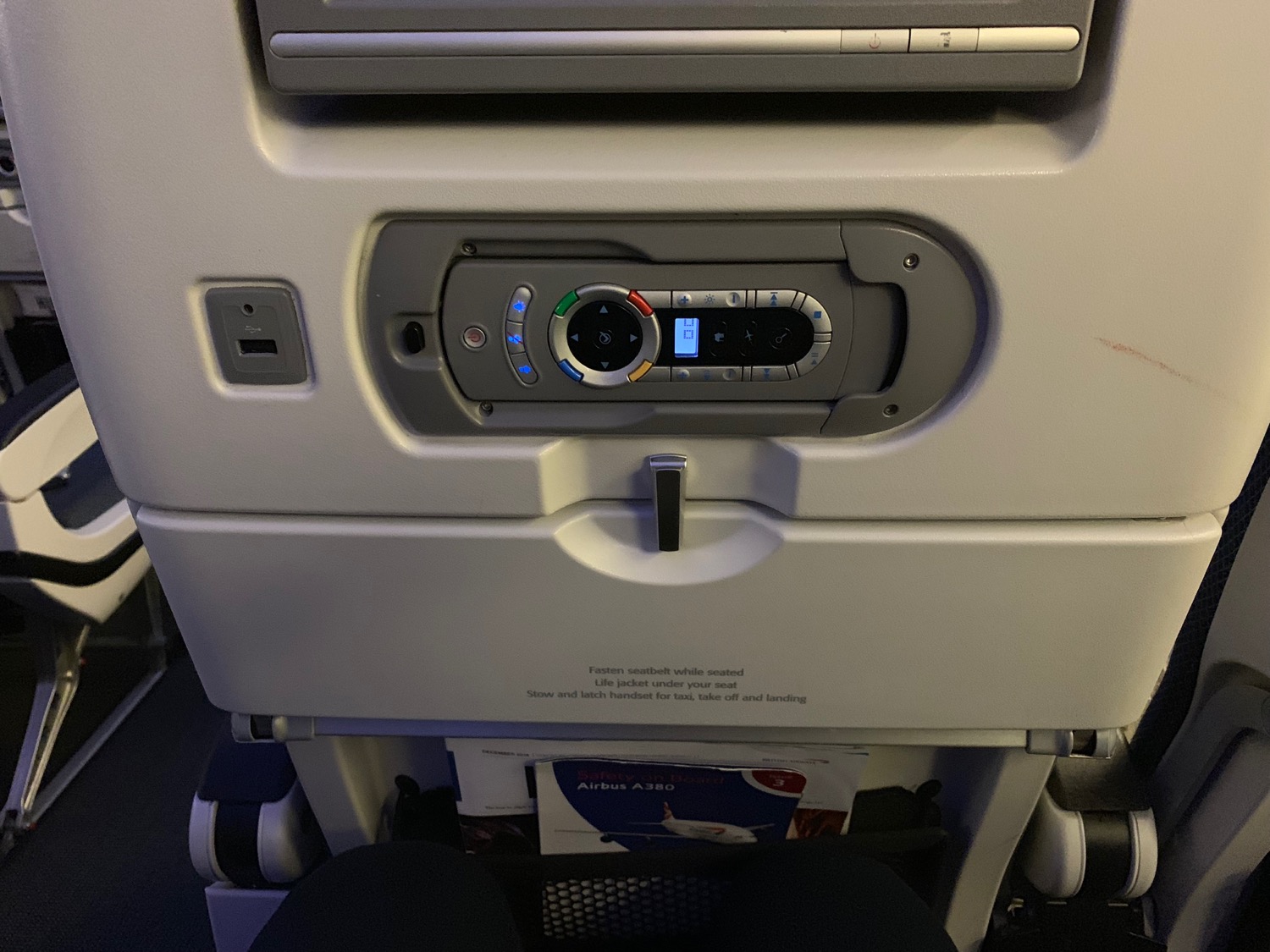 a control panel on an airplane