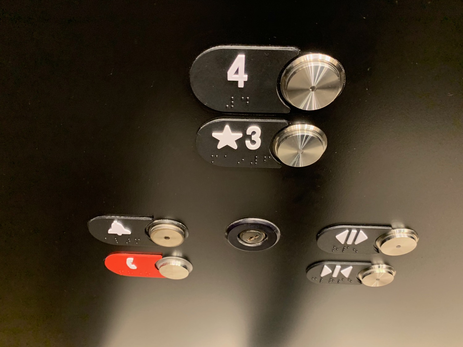 buttons on a black surface