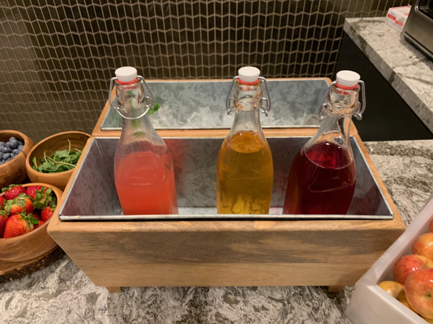 bottles in a wooden box