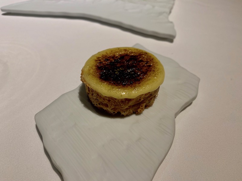 a small dessert on a white plate