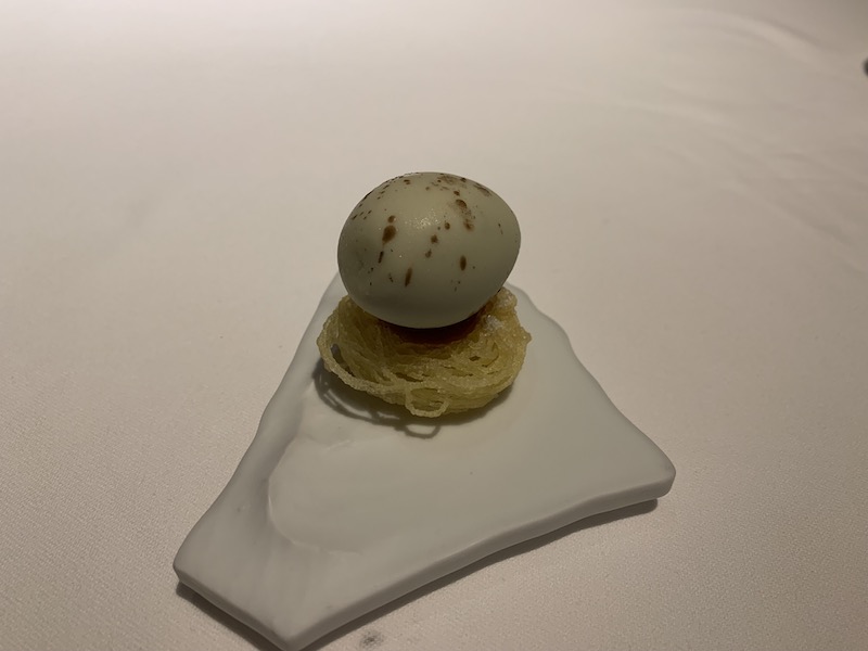 a egg on a plate