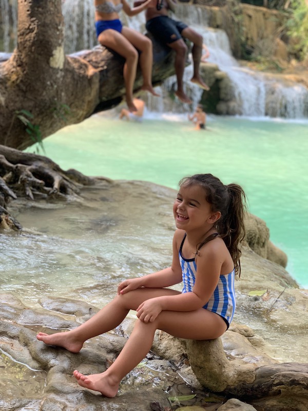 Lucy at Kuang Si Falls