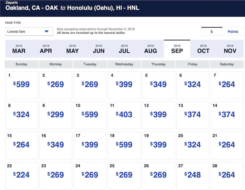 Southwest's September flights are still high compared with competitors