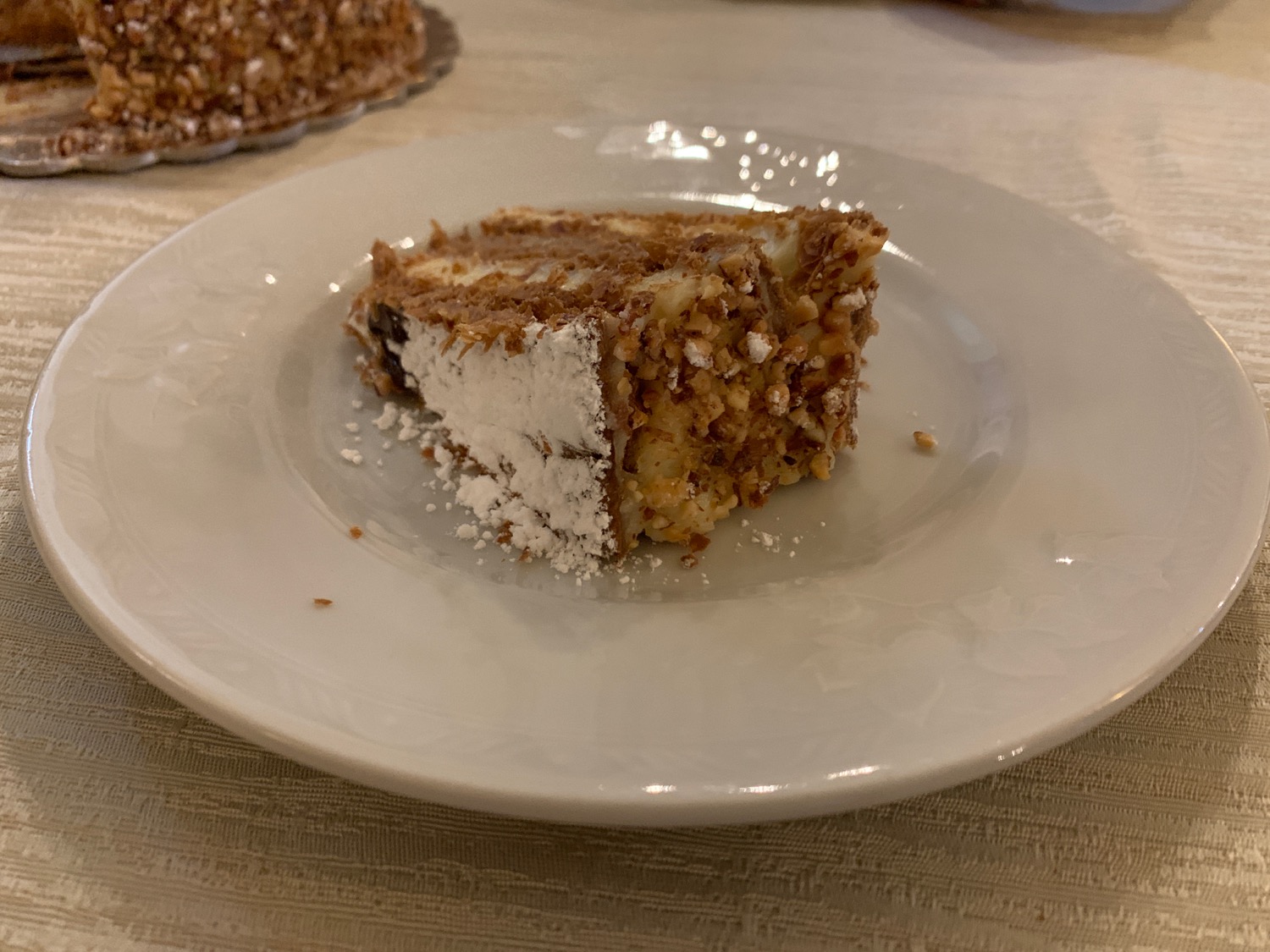 a slice of cake on a plate