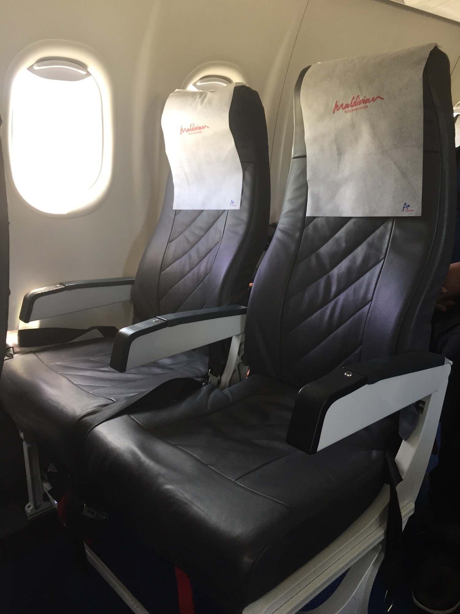 two chairs in an airplane