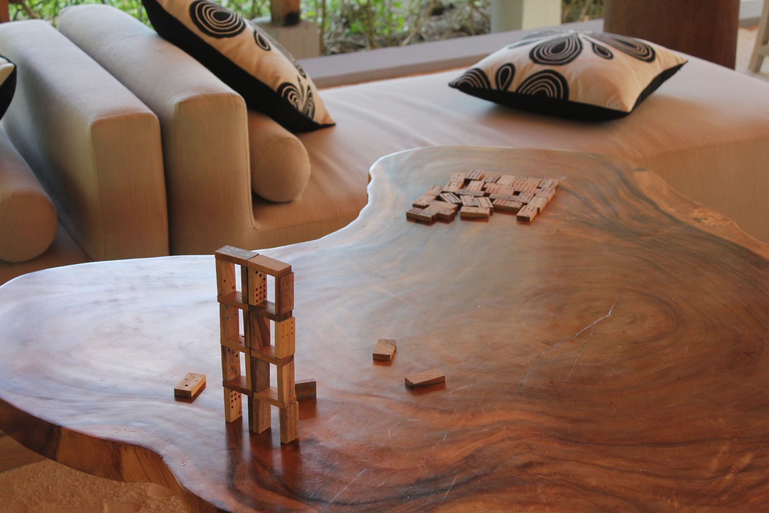 a wooden blocks on a table