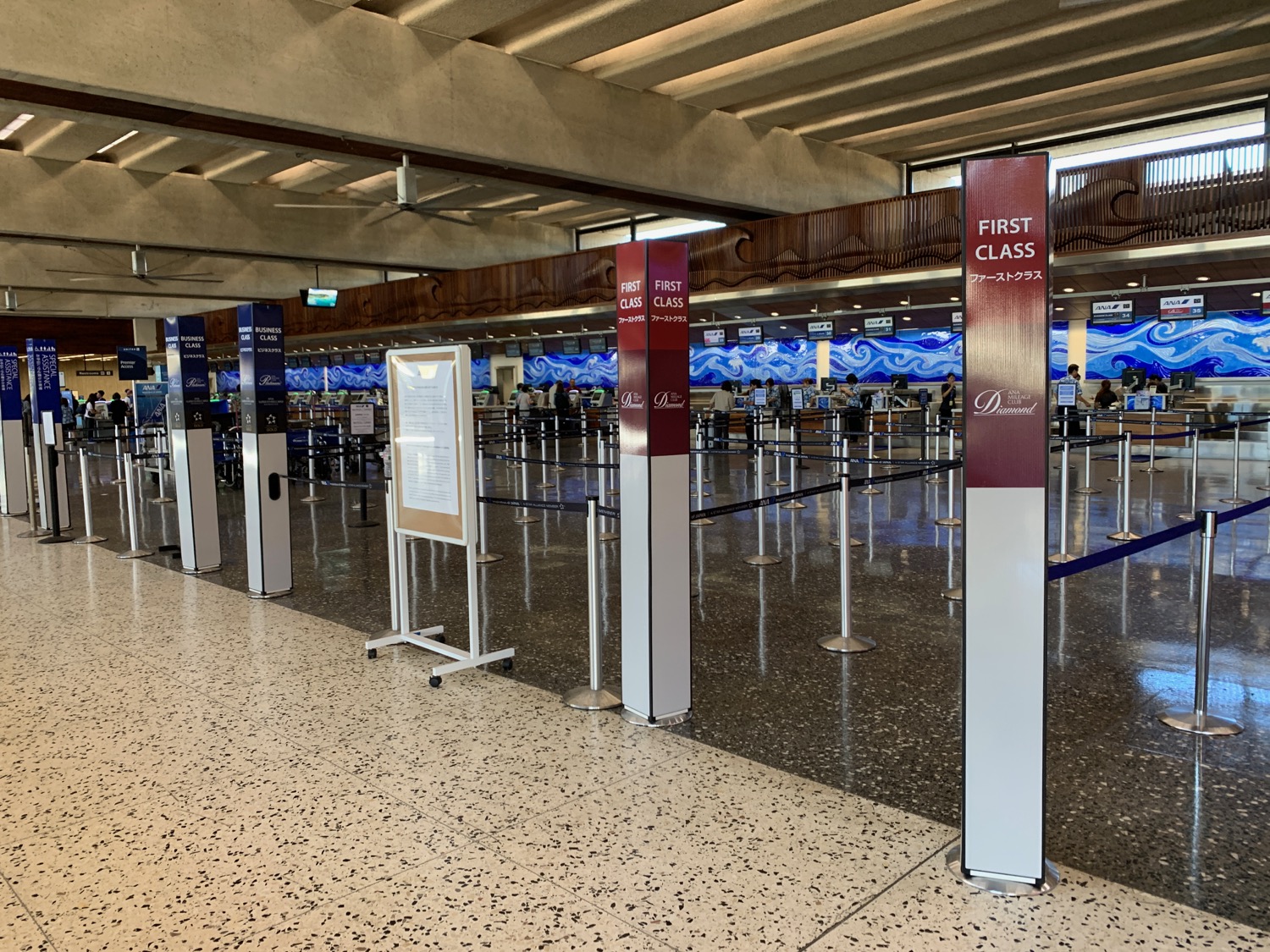 a row of signs in a terminal