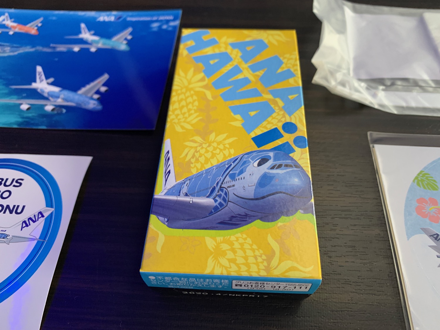 a box of airplane on a table