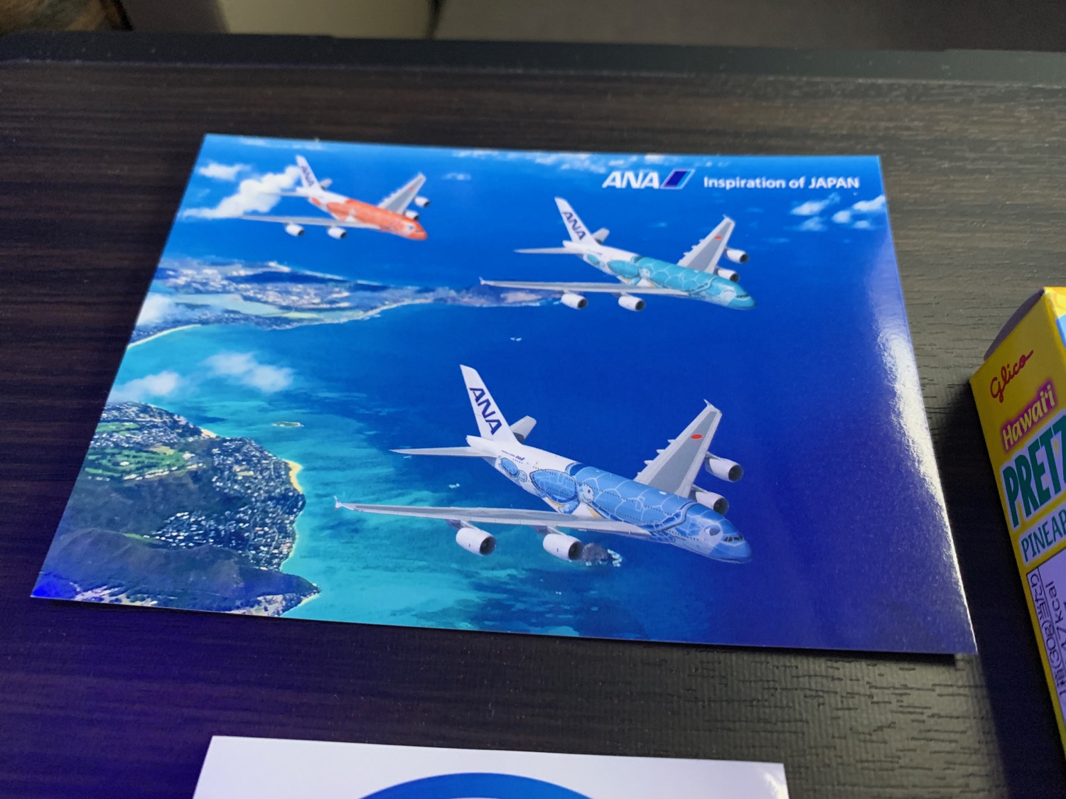 a poster of airplanes on a table
