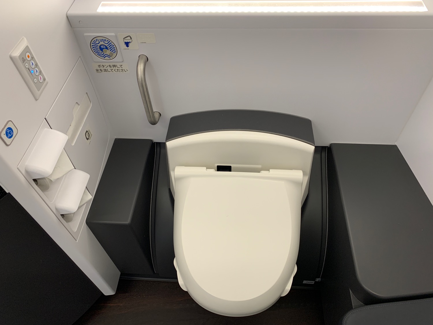 a toilet in a room