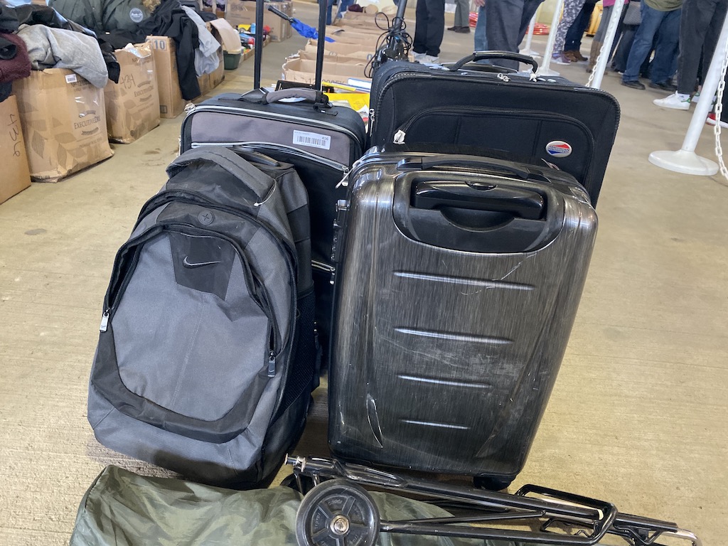 The extent of the luggage up for auction