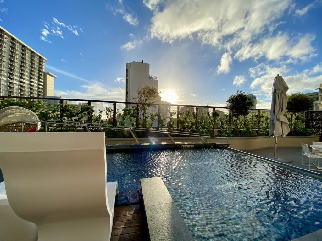 Hyatt Centric Waikiki pool and sea view